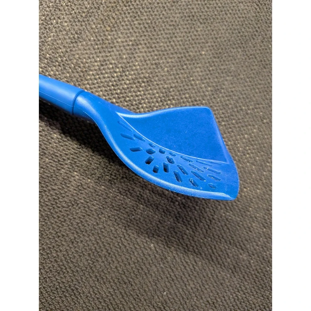 Tovolo for Sur La Table Silicone Scoop & Strain Tool Royal Blue Kitchen Gadget